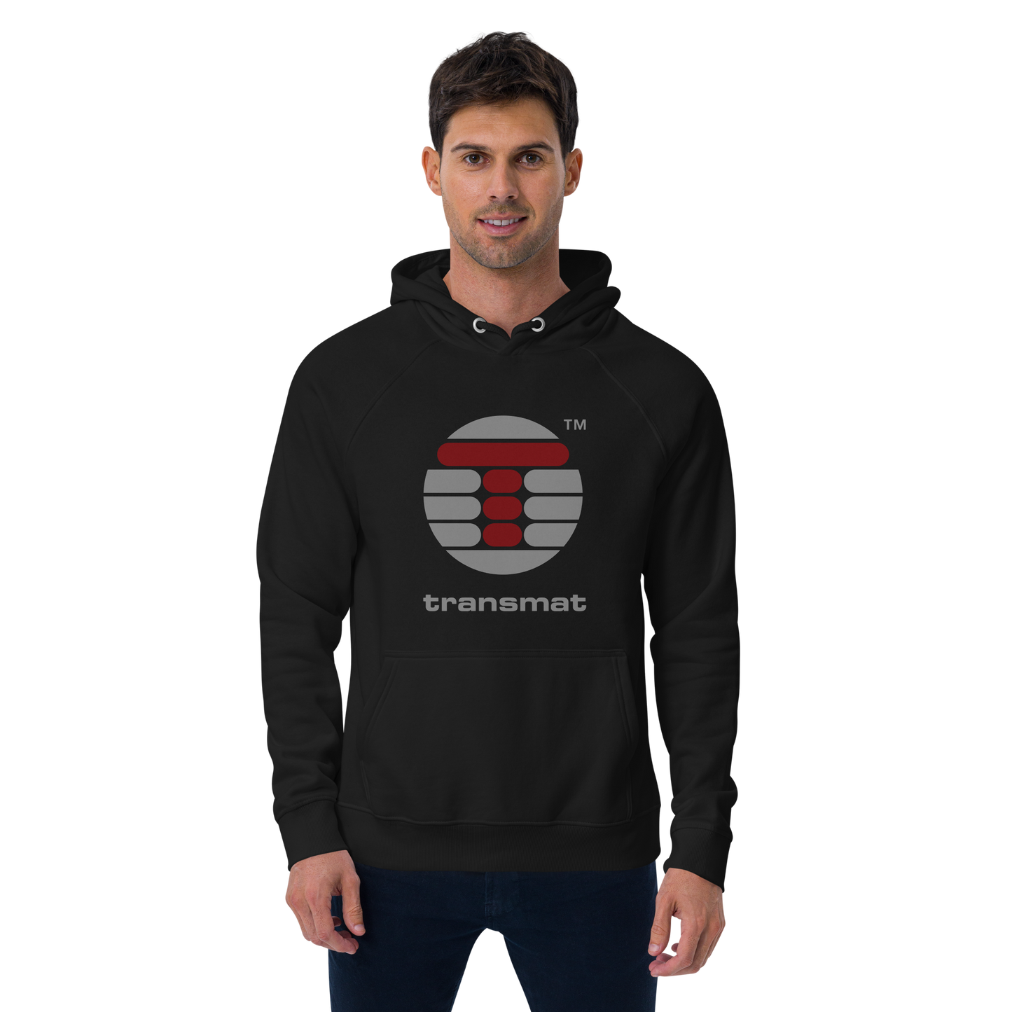 TRANSMAT OFFICIAL  2 Color Logo Unisex eco raglan hoodie