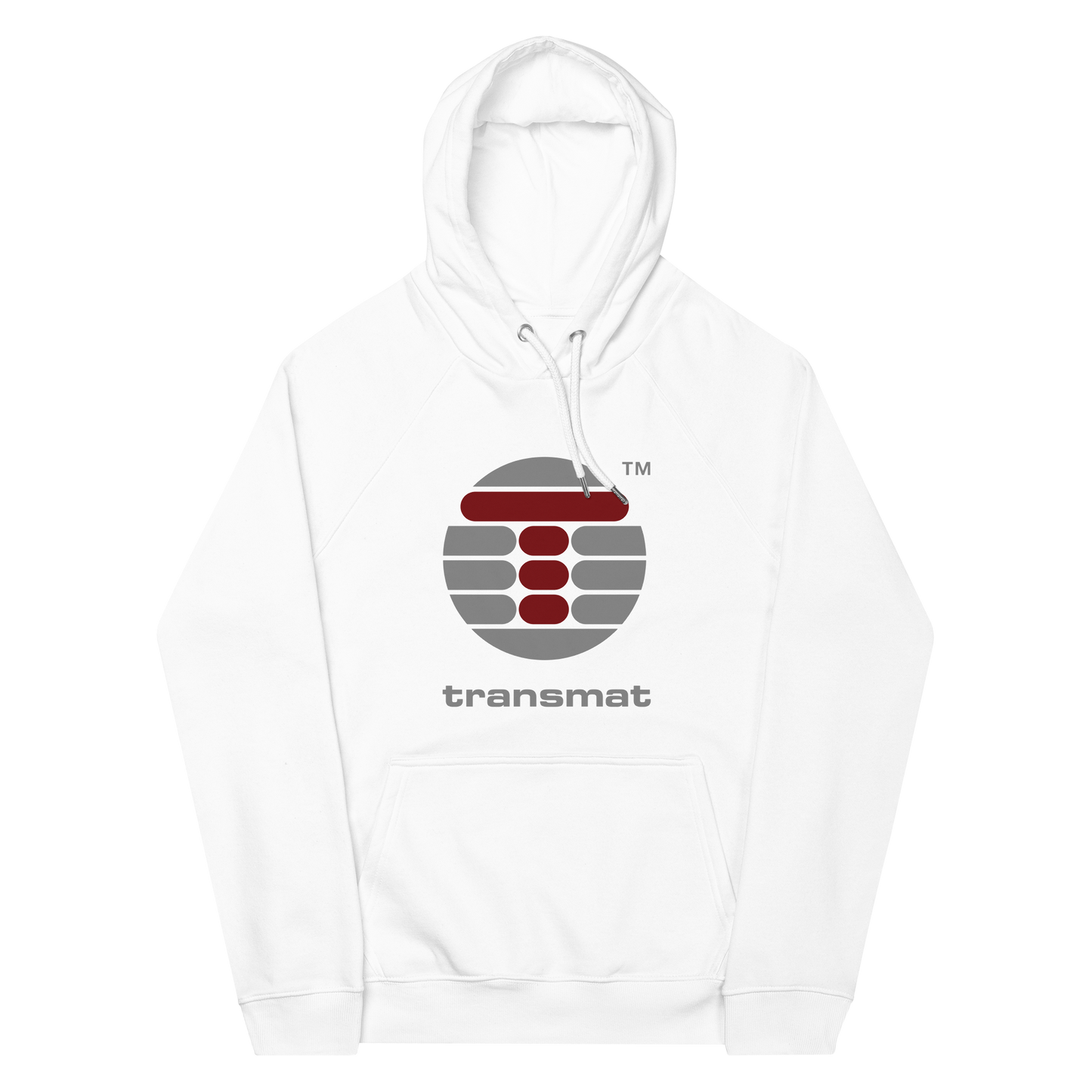 TRANSMAT OFFICIAL  2 Color Logo Unisex eco raglan hoodie